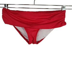 2 Bamboo Red Swim Bikini Bottom Women Size M Summer vacay Vacation